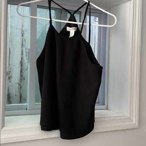 Black halter crop top NEVER WORN